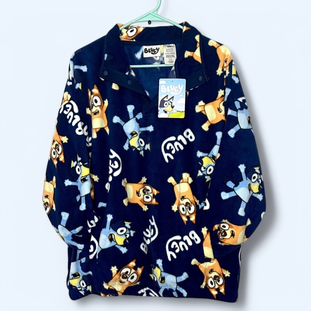 Bluey Fleece Jacket with Character Print